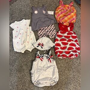 5 Summer Baby Girl Rompers/Outfits